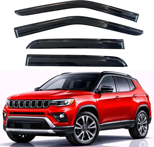Miniatura 235 de KPY Visor de ventana compatible con Hyundai Tucson 2021-2025, 4 piezas de deflector de ventilación para ventana lateral, estilo Mugen, protector