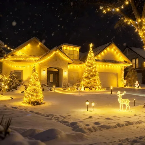 Miniatura 7 de SOLARBABY Luces solares de Navidad al aire libre, cadena de luces de 142 pies con 400 LED de blanco cálido para exteriores con control remoto, 19