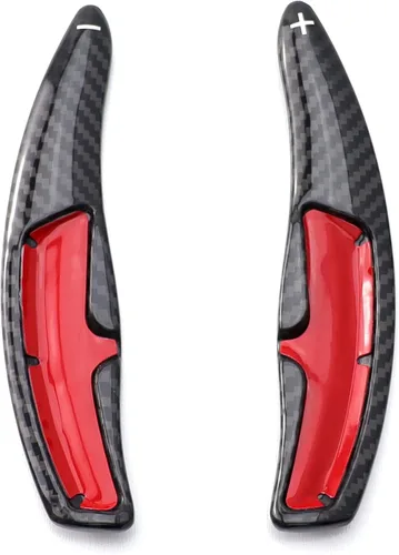 Miniatura 2 de iJDMTOY Extensiones de paleta grandes de fibra de carbono auténtica, color negro brillante, compatibles con Porsche Cayenne Macan Panamera 911