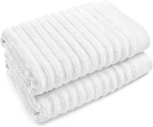 Miniatura 5 de Softerry Juego de toallas de baño de algodón orgánico puro, 100% algodón suave, extra absorbentes y duraderas, de secado rápido de 500 GSM, calidad