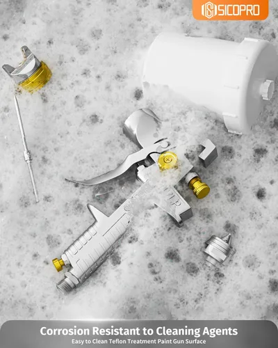 Miniatura 6 de Pistola pulverizadora de pintura HVLP, pulverizador de pintura a aire para pintura de casas, automóviles, pistolas de pintura automotrices