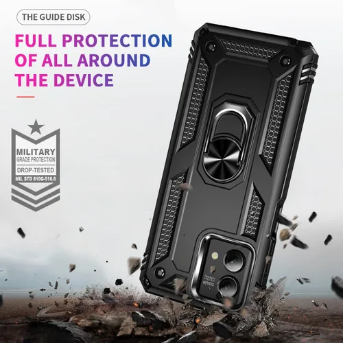 Miniatura 5 de Funda para Moto G Stylus 2023 5G en coche, soporte de anillo de metal, armadura anti caída completa, material de TPU + PC para Moto G Stylus 2023 5G