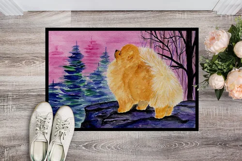 Miniatura 2 de Caroline's Treasures SS8606MAT - Felpudo Pomerania de 18 x 27 pulgadas, para interiores y exteriores, para entrada, antideslizante, lavable, de pelo