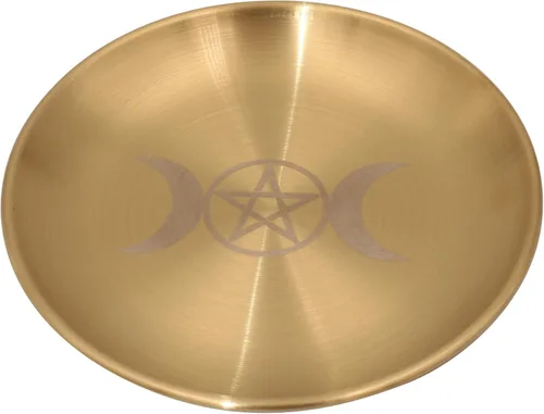Miniatura 11 de Cuenco decorativo dorado de 5.5 pulgadas, plato ritual de oración de sabiduría ocular, ideal para uso en altar, quemador de incienso, cuenco