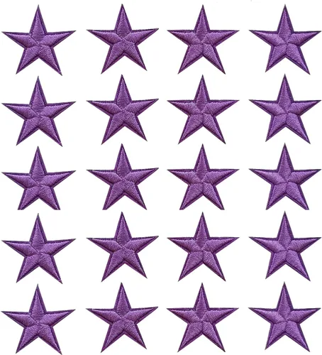 Miniatura 7 de 5 parches para planchar con estrellas negras, parches bordados para ropa, chaquetas, sombreros, mochilas, jeans (3.2 pulgadas)
