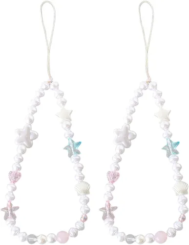 Miniatura 21 de Beaded Phone Charm Cute Fixed Beads Pearl Wristlet Chain Camera Wrist Strap CarKey Lanyard