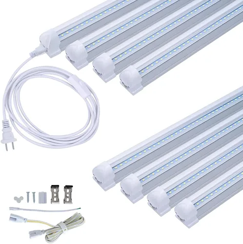 Miniatura 9 de Luminaria de tienda de 4 pies T8 LED , de 24 vatios integrado de T8 LED tubo de luz, luz blanca súper brillante 6500K, cubierta lechosa, con cable