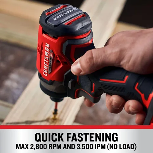 Miniatura 5 de CRAFTSMAN Destornillador de impacto inalámbrico V20, 1/4 de pulgada, solo herramienta desnuda (CMCF813B)