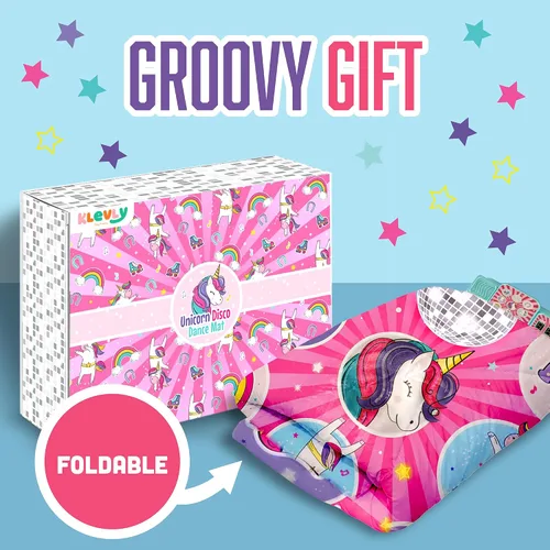 Miniatura 6 de Klevly Tapete de baile de unicornio para niños a partir de 6 años Reproduce 5 niveles y 5 canciones Regalos de unicornio para niñas de 6 años