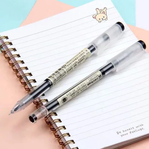 Miniatura 9 de sencoo Paquete de 12 bolígrafos de tinta de gel negro, bolígrafos de punta extra fina, bolígrafo de 0.014 in, negro, oficina, escuela, papelería