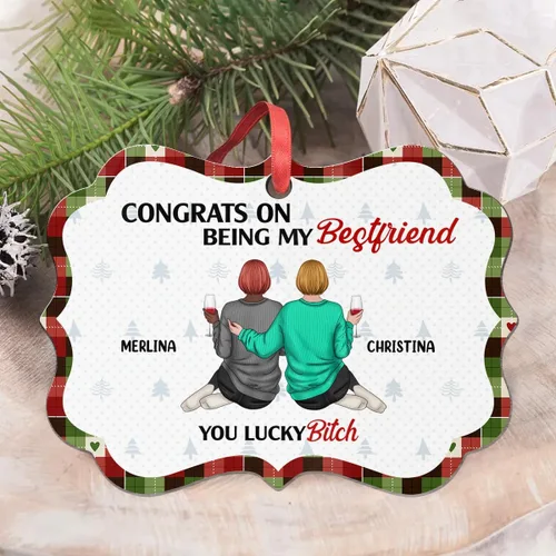 Miniatura 6 de Ideas de regalos para mejores amigos, felicitaciones por ser mi Bettie You Lucky, adorno de Navidad personalizado, regalos para mejores amigos