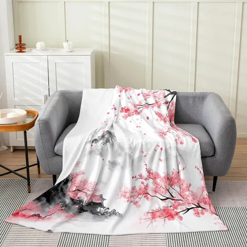 Miniatura 13 de jejeloiu Cute Mushroom Decor Plush Throw Blanket, For Kids Boys Girls 40"x50" Botanical Plants All Season,Bed Blanket Cartoon Mushrooms Flannel