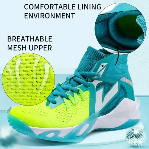 Miniatura 2 de Tenis para básquetbol para niños, tenis deportivos para niñas y niños, tenis para entrenamiento para la escuela, antideslizantes, tenis