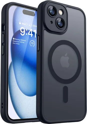 Miniatura 111 de CANSHN Funda magnética compatible con iPhone 17 Pro, mejorada [protección completa de la cámara] [compatible con Magsafe] [mate translúcido] funda