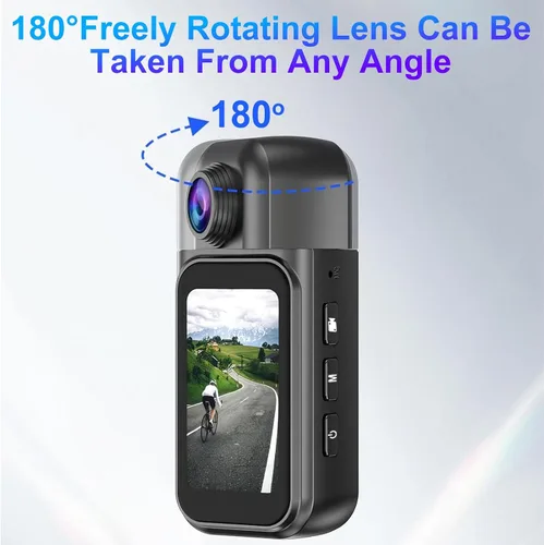 Miniatura 4 de OBEST Mini cámara corporal de 128 GB, cámara de acción de tamaño pulgar 1080P con pantalla táctil LCD de 1.5 pulgadas y estuche de carga, grabación