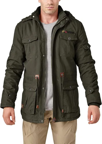 Miniatura 4 de CRYSULLY - Abrigo de invierno con capucha extraíble para hombre