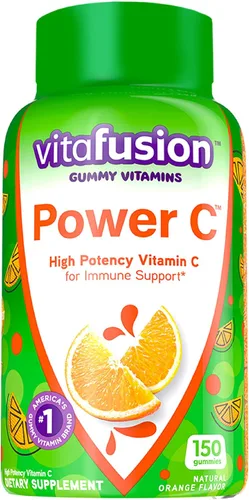 Miniatura 5 de Vitafusion Gorgeous Hair Skin & Nails Multivitamin Plus Power C Vitamina C Gomitas para apoyo inmunológico, 135 unidades y 150