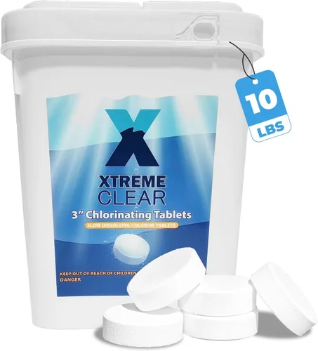 Miniatura 9 de XtremeClear - Tabletas de cloro estabilizadas de 3 pulgadas para desinfectar piscinas, envueltas individualmente, cloro de disolución lenta