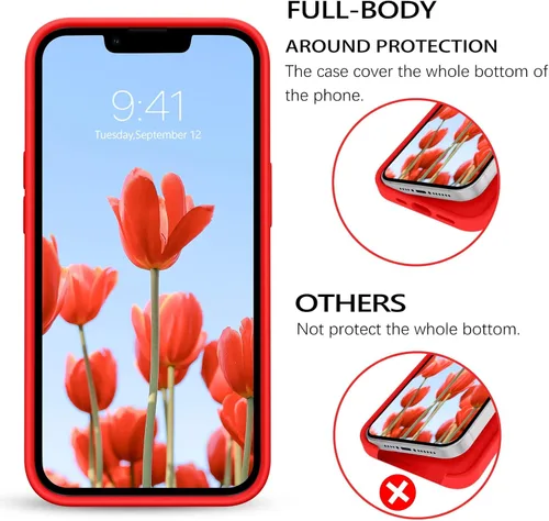 Miniatura 150 de GUAGUA Funda compatible con iPhone 17 Pro Max de 6.9 pulgadas, silicona líquida, goma de gel suave, delgada, forro de microfibra delgada
