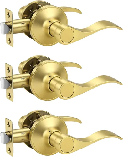 Miniatura 19 de KNOBWELL - Paquete de 1 manija para puerta de armario, de color negro mate, con palanca, manija clásica de paso para pasillo y armario, sin llave