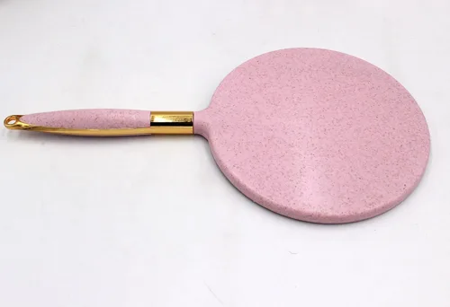 Miniatura 5 de Eaoundm Espejo de mano redondo para maquillaje (6.9 pulgadas de ancho x 13 pulgadas de largo, rosa)