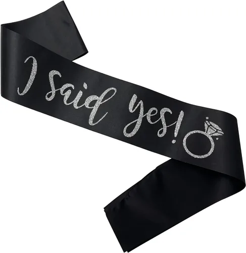 Miniatura 7 de Banda con texto en inglés "I Said Yes para mujer, propuesta de compromiso, banda de despedida de soltera para despedida de soltera, regalos de boda