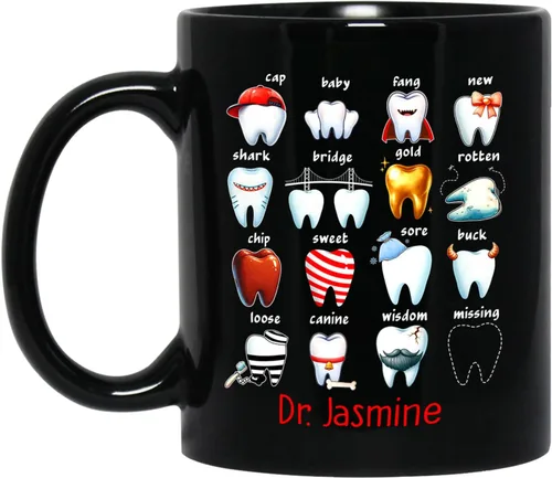 Miniatura 12 de Taza de café con texto en inglés "A Truly Great Dentist Is Hard To Find Difficult", taza de café negra de 11 onzas y 15 onzas, regalo personalizado