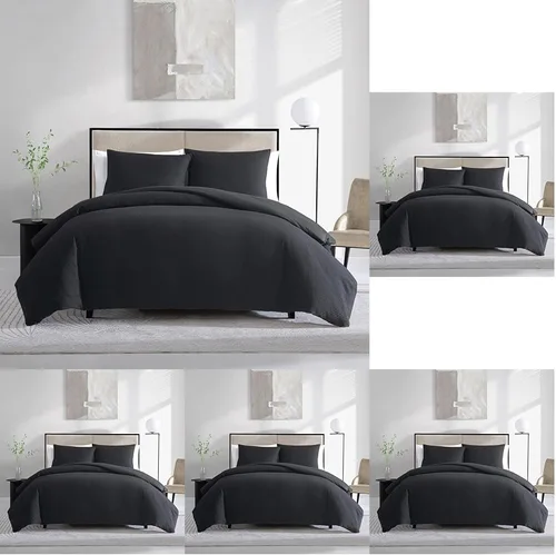 Miniatura 17 de Vera Wang - Juego de funda de edredón tamaño Queen, juego de ropa de cama de algodón suave con fundas a juego, artículos esenciales elegantes