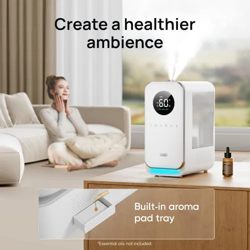 Miniatura 8 de Dreo Humidificadores para recámara, humidificador inteligente de niebla fría silencioso de llenado superior para habitación grande del hogar, Blanco