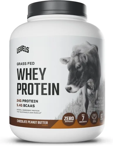 Miniatura 23 de Levels - Polvo de proteína de suero alimentado con pasto, sin artificiales, 24G de proteína, chocolate puro, 2 libras