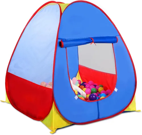 Miniatura 8 de EocuSun Casa de juegos emergente, piscina de pelotas tienda de juegos para niños para interiores y exteriores, tienda plegable para niños niñas