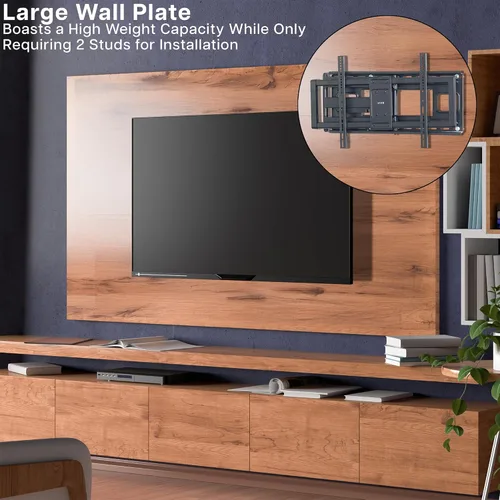 Miniatura 6 de VIVO Soporte de pared articulado para TV de pantalla grande de 43 a 85 pulgadas, para pantallas LCD LED planas y curvas, brazo extendido giratorio