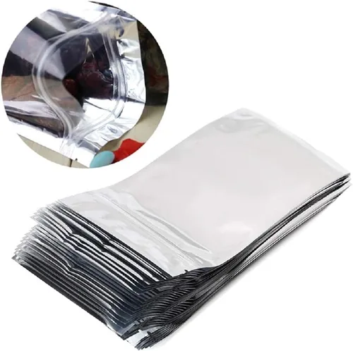 Miniatura 8 de Paquete de 100 bolsas de Mylar para almacenamiento de alimentos de 3.3 x 5.5 pulgadas, bolsas resellables a prueba de olores con ventana