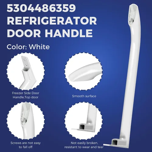 Miniatura 4 de Romalon 5304486359 Manija de puerta de congelador para refrigerador 16 3/4 pulgadas Reemplazar 5304506469 5304504507 5304497105 AP6036330 242059504