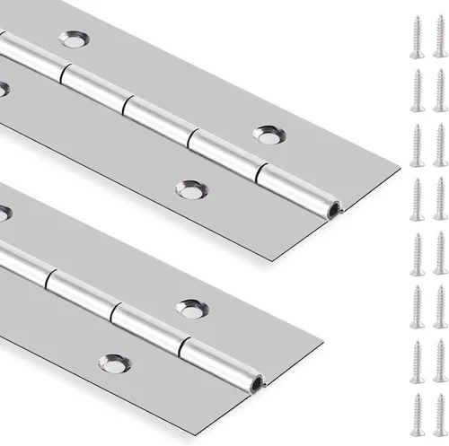 Miniatura 7 de Bisagra de piano de acero inoxidable resistente de 30 pulgadas, bisagra continua para gabinete, puerta, cajas de madera de bricolaje, grosor de hoja