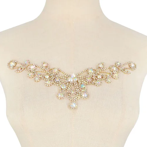 Miniatura 19 de PEARLY JUN Apliques de Pedrería Plateados Parches de Apliques de Diamantes para Vestidos Costura a Mano Proyectos de Manualidades DIY Ropa de Boda