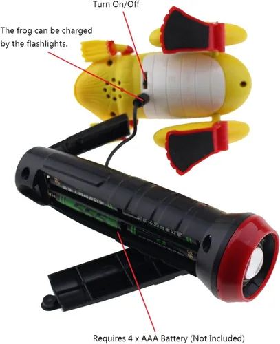Miniatura 6 de Tipmant Sensor De Luz De Control Remoto Rana RC Simulación De Juguete Animal Falso Con Linternas Rojas - Amarillo