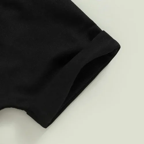 Miniatura 6 de Conjunto de ropa de 2 piezas con bolsillo a rayas y cordón enrollado para bebé niño