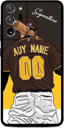 Miniatura 11 de Funda de béisbol personalizada con nombre y número para Samsung Galaxy Note 20/20 Ultra 10 Pro Note 9 8, silicona líquida con protección de cámara