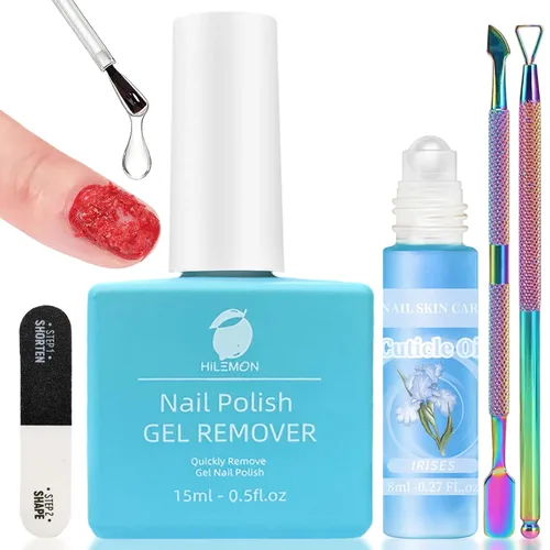 Quitaesmalte Rápido para Esmalte de Uñas en Gel, Quitaesmalte de Gel Mágico Elimina Fácilmente el Esmalte en 3 Minutos, Sin Remojo ni Envoltorio,