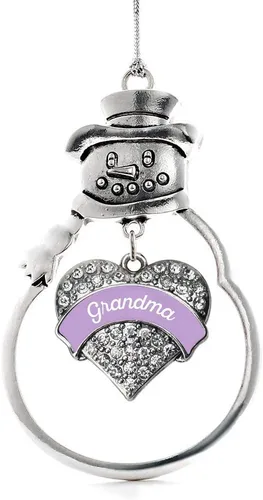 Miniatura 58 de Inspired Silver - Big Sis - Adorno de Navidad plateado - Adorno de árbol de Navidad con dije de corazón con circonita cúbica - Decoración colgante