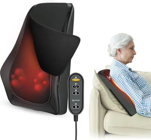Miniatura 10 de COMFIER Masajeador de espalda con calor, masajeador shiatsu de tejido profundo para cuello y espalda, masajeador para aliviar el dolor de cuello