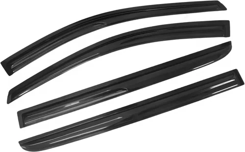 Miniatura 10 de Visera de ventana compatible con Honda Odyssey 2005-2007, cubierta protectora de sol y lluvia de acrílico negro estilo delgado de IKON MOTORSPORTS