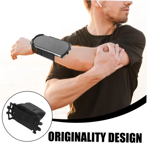 Miniatura 9 de Soporte de teléfono para correr, banda de brazo giratoria de 360 grados, ajustable, para deportes al aire libre, caminar, senderismo, ciclismo