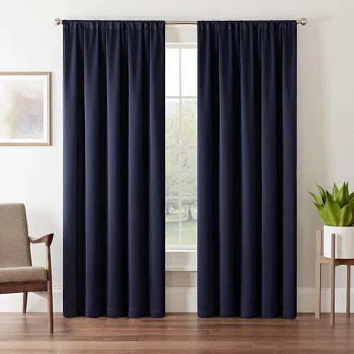 Miniatura 3 de Eclipse Cortina Sólida Thermapanel para Oscurecer Habitaciones con Bolsillo para Barra, Cortina de Ventana para Dormitorio y Sala de Estar