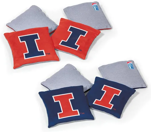 Miniatura 27 de Wild Sports - Puf de doble cara NCAA College de 8 unidades, bolsas de lanzamiento prémium para juego de cornhole, ideal para portones traseros