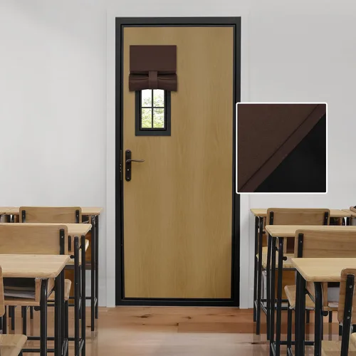 Miniatura 49 de HOMEIDEAS Cortinas 100% Opacas para Luces Laterales de Puerta Principal, Cubierta de Ventana de Puerta de Aula, Persianas de Privacidad