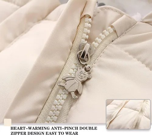 Miniatura 4 de Traje de nieve de forro polar para bebé, abrigo de invierno con capucha y guantes