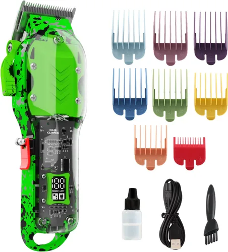 Cortadora de pelo profesional para hombres, kit de peluquería inalámbrico para cortar y arreglar el cabello, juego de cortapelos para corte de pelo