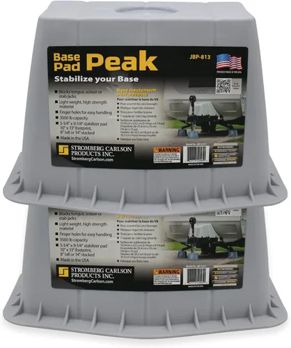 Miniatura 9 de Stromberg Carlson JBP-813.1 Base Pad Peak – Bloque de remolque – Almohadillas de RV – Accesorios para remolque de viaje – Base de gato de lengua